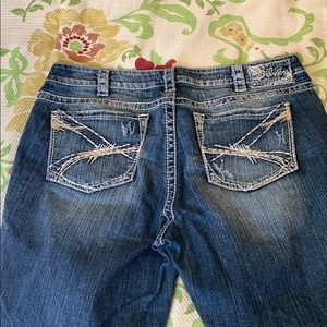 Plus size Silver Distressed Jeans